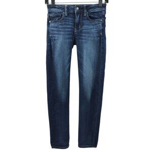 American Eagle AEO Denim Skinny Jeans Womens 00 Short Super Super Stretch Denim